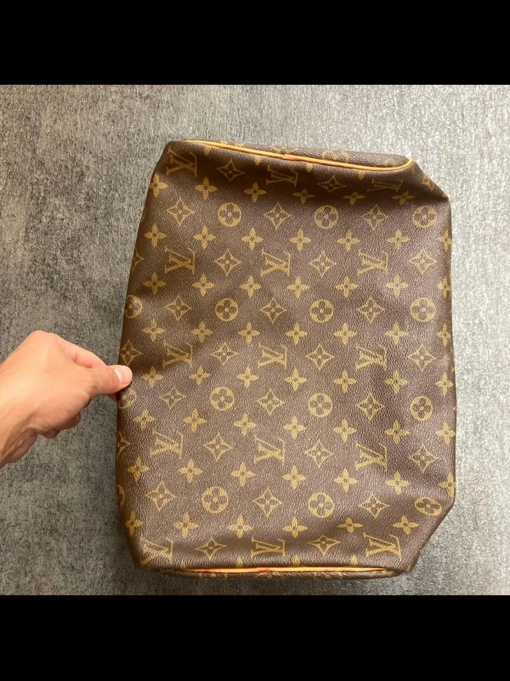 Louis Vuitton Brown Monogram Canvas Satchel with Vachetta Trim